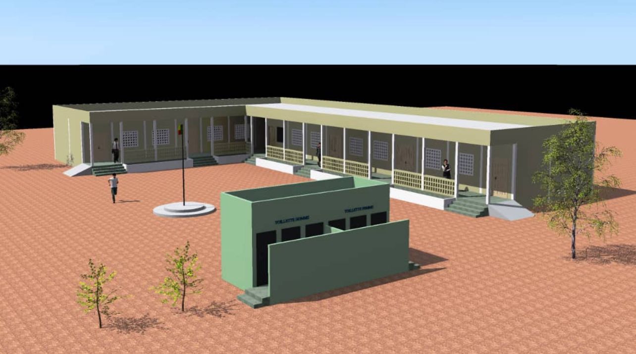 Al-Bayan School construction project in Bouanre, Borgou Province, Benin